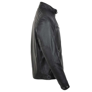 Veste en cuir pour homme de haute qualité à col montant, personnalisable, prix de gros pour la saison hivernale - Product Image 6