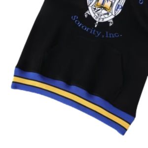 เสื้อฮู้ด Sigma Gamma Rho สีดำ SGRho สีน้ำเงินทอง เสื้อผ้ากรีกพรีเมียม เสื้อสเวตเชิ้ตสำหรับชมรมนักศึกษาแบบยูนิเซ็กซ์ - Product Image 2