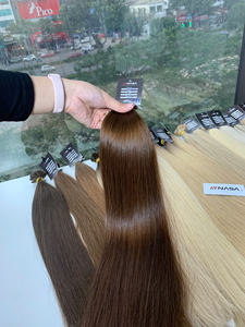 Extensiones de Cabello Vietnamitas 100% Naturales, Color Castaño Claro, Punta Plana, Liso, Alta Calidad, Precio de Mayoreo - Product Image 5