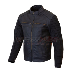 Chaqueta de Motociclista de Cuero Impermeable de Manga Larga para Hombre, Personalizada OEM Gariox Apparel - California - Product Image 1