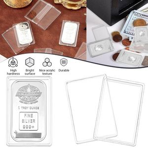 <b>Clear</b> Acrylic Jewelry Organizer 1oz Fit Silver Bar Storage <b>Container</b> with Silver Bar Case Holder - Product Image 1
