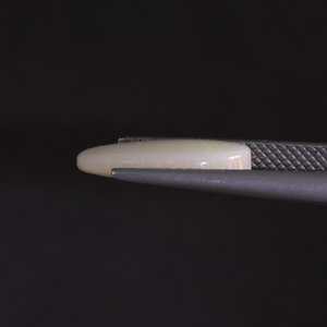 Opale blanche naturelle, pierre précieuse en vrac, 3,25 carats, taille ovale 15x9mm, 3mm, certifiée IGI, cirée/huileée, polie, légère, d'Inde, pour la joaillerie - Product Image 2