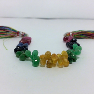 Cuentas de Piedras Preciosas Naturales de Esmeralda, Rubí y Zafiro en Forma de Lágrima de 2mm, 4mm y 6mm, Calidad AAA, Venta al Por Mayor - Product Image 2