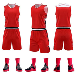 Pro-fit Kit complet uniforme de basket-ball maillot en sergé cousu en Polyester de qualité supérieure maillot de basket-ball de grande taille - Product Image 1