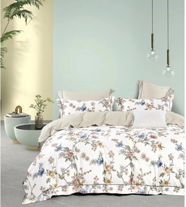 Ensemble de couette en coton imprimé floral 400TC lavable pour usage domestique moderne, 3 pièces - Product Image 5