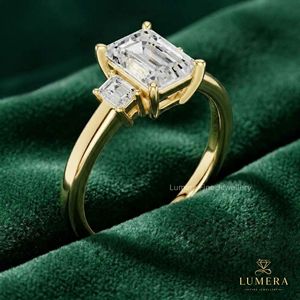 Bague de Mariage Dorée Tendance Style Diamant Scintillant Bijou de Fiançailles Cadeau Romantique pour Femme - Product Image 3