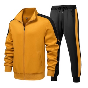 Conjunto Deportivo Personalizado al por Mayor para Hombre, Azul Marino, Dos Piezas, Chaqueta Deportiva con Cierre Completo y Cuello Alto, Pantalones Deportivos para Correr - Product Image 5
