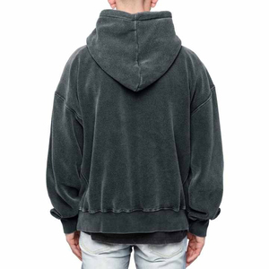 เสื้อฮู้ดดี้ลักซ์ชัวรี่แบบฟอกสี 430 GSM ผ้าฝ้ายหนาน้ำหนักมาก ทรงโอเวอร์ไซส์ สไตล์วินเทจ สตรีทแวร์ รับสกรีนโลโก้ เสื้อสเวตเชิ้ตสำหรับผู้ชาย คุณภาพพรีเมียม - Product Image 4