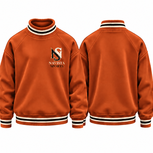 Sudadera Casual de Cuello Alto para Mujer, Forrada de Felpa Gruesa, Ecológica, 100% Algodón, Tejido de 360g, Venta al Por Mayor Personalizada - Product Image 3