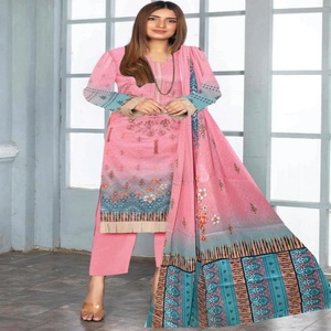 ชุดปากีสถานเย็บติดกันสำหรับเด็กผู้หญิงชุดสูทแบบเย็บปักสำหรับใส่ได้ทั้งชุด - Product Image 3