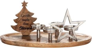 Nouveauté : Magnifique centre de table de Noël conçu pour les célébrations saisonnières, avec des éléments de décoration de table élégants - Product Image 5