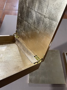 Vente en gros de plateau en laque de service pour bar Noël Valentine Argent Or Forme de coeur Origine matérielle Forme brillante Taille Produit FDA - Product Image 3