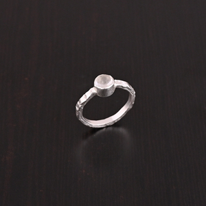 Natural Crystal <b>Quartz</b> Bezel Setting One Stone <b>Ring</b> | 925 Sterling Silver Vintage Wedding & Party <b>Ring</b> for Women - Product Image 3