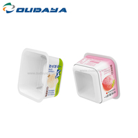 120ml Reciclar Desechable IML Impresión Helado Yogur Embalaje Envase de plástico Pudding Cup con tapa