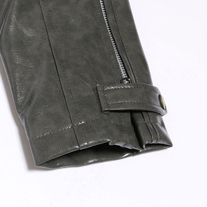 Chaqueta de Cuero Genuina para Hombre, Corte Ajustado, Impermeable, Estilo Urbano, Invierno, Diseño de Logotipo Personalizable - Product Image 3