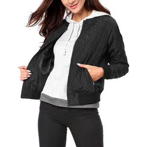 Veste bomber d'hiver pour femmes, veste matelassée chaude, streetwear tendance, fournisseur en gros OEM ODM personnalisé - Product Image 6