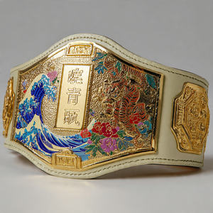 Cinturón de Campeonato de Boxeo de Cuero Dorado, Cinturones de Campeón Personalizados, Cinturón de Campeonato de Cuero Genuino Dorado Popular - Product Image 3