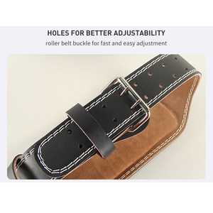 Ceinture de levage en cuir de qualité supérieure pour l'entraînement de musculation, les squats, le soulevé de terre et le conditionnement athlétique professionnel - Product Image 6
