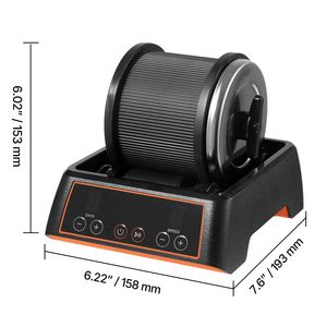 Buratto per pietre con motore a trasmissione diretta da 1 libbra, regolazione a 4 velocità, timer da 1-9 giorni, attrezzatura per lucidatura di gioielli e pietre - Product Image 2