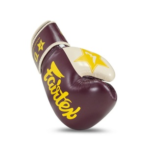 Gants de boxe Fairtex Booster en cuir de vache véritable, pour Sanda, à doigts entiers, respirants, anti-humidité, légers, avec fermeture auto-agrippante - Product Image 4