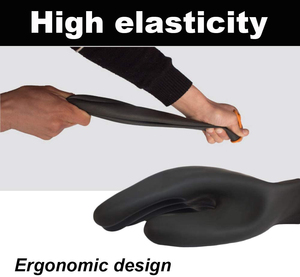 Gants en caoutchouc naturel de qualité industrielle, résistants aux produits chimiques, avec revêtement en latex, protection de sécurité au travail, épaisseur 0,56 mm, longueur 34 cm - Product Image 4