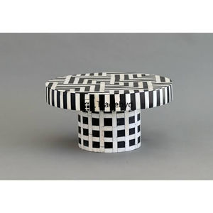 Support à gâteau rectangulaire en os incrusté, écologique et haut de gamme, élégant et fait main, pour fêtes et événements par Tradebyd - Product Image 5