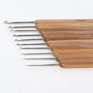 <b>Bamboo</b> Crochet Hook Dreadlock <b>Needle</b> Wooden Handle <b>Knitting</b> Tool for Hand <b>Knitting</b> and Hair Braiding - Product Image 3