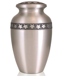Urna Funeraria Clásica con Grabado de Estrella, Urna de Metal para Cenizas de Adultos, Estilo Americano/Europeo - Product Image 1