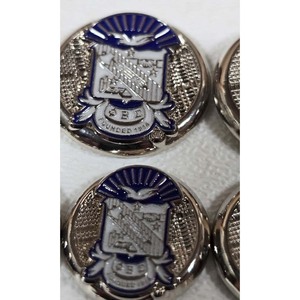 Custom metal <b>buttons</b> engraved greek letter style fraternity design durable alloy <b>buttons</b> for blazer uniform accessories - Product Image 4
