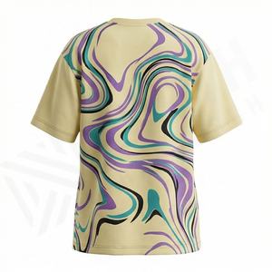 เสื้อยืดผ้าฝ้ายผู้หญิงทรงหลวมใส่สบายรักษ์โลก สไตล์ใหม่ พิมพ์ลายแบบซับลิเมชั่น แฟชั่นสตรีทแวร์ สีสันปรับแต่งได้ - Product Image 2