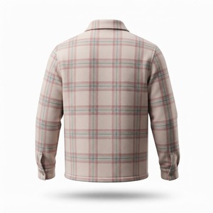 WIZE INTERNATIONAL – Veste en polaire à carreaux pour homme, col rabattable, fermeture éclair, décontractée, coupe-vent, réversible, pour l'automne - Product Image 2