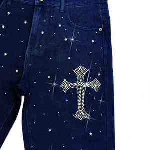 Men's <b>Gothic</b> Denim Bermuda Shorts 100% Cotton Casual Mid Waist Elastic Waist Woven Fabric - Product Image 5