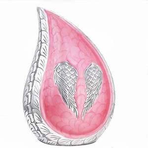 Modern Aluminum Tear Drop <b>Keepsake</b> Funeral Cremation Urn Memorial <b>Ash</b> Container Featuring Stylish Exterior Design - Product Image 1