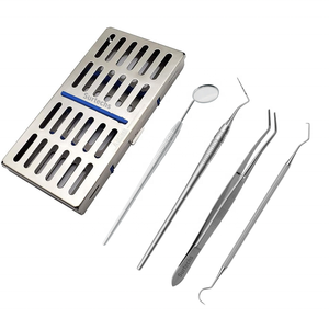 Kit d'examen dentaire Surtechs 6 pièces, conception allemande, instruments chirurgicaux en acier inoxydable, alimentation manuelle, certifié CE - Product Image 6