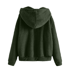 Sudadera con Capucha Unisex de Forro Polar Sherpa para Hombre y Mujer, Cálida y Suave, con Cremallera, Estilo Casual Urbano, Venta al por Mayor - Product Image 6