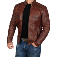 Veste bomber en cuir et toile vintage de qualité supérieure Somine Industries pour homme, coupe classique, écologique, imperméable, hiver, 300g