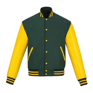 Wool Body Leather Sleeve Baseball <b>Jacket</b> Varsity College <b>Jackets</b> Blank custom Patches Custom Embroidery Unisex <b>Jackets</b> - Product Image 3