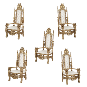 Chaise d'hôtel de haute qualité de style antique Chaises de trône de loisirs d'usine directement sculptées à la main et respectueuses de l'environnement pour le salon - Product Image 3