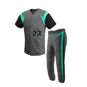 Conjuntos de uniformes de softbol de moda con bordado de béisbol personalizado, servicios OEM, nuevo poliéster 100%, transpirable, secado rápido, humedad - Product Image 4