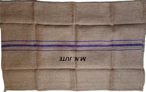 ถุงผ้าใยปอกระเจา 100% พิมพ์ลายสกรีนตามสั่ง พร้อม M.N. โลโก้ JUTE สำหรับบรรจุภัณฑ์ทางการเกษตร - Product Image 1