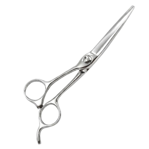 Ciseaux de coiffure professionnels en acier inoxydable, lame tranchante, manche long, pour droitiers, fabriqués au Pakistan - Product Image 2