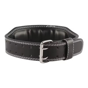 <b>Men's</b> Weightlifting <b>Belt</b> Cowhide Material Non-Slip Buckle Closure Adjustable Lumbar Support <b>for</b> <b>Gym</b> Bodybuilding Fitness - Product Image 1