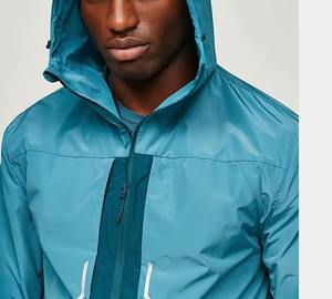 Men's Hooded Windbreaker <b>Jacket</b> With Pockets <b>Waterproof</b> Sporty Style Polyester Spring Casual Outerwear Regular - Product Image 5