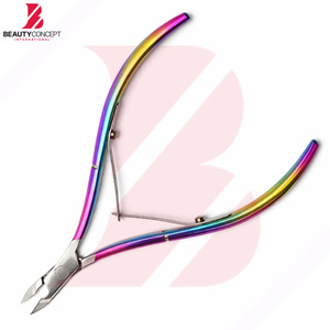 Stylish Rainbow Multi-Color Coated Cuticle Nipper, Best Quality Product Professional Sharp Blade Nail Dead Skin <b>Trimmer</b> - Product Image 4