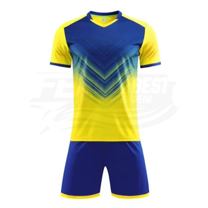 Men's V-Neck Soccer Uniform Set Short Sleeve Jersey Shorts Moisture Wicking Polyester Gradient Color All Seasons <b>Athletic</b> Fit - Product Image 5