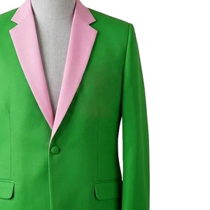 Blazer Verde para Mujer Divine 9 con Forro Rosa, Cierre de un Botón, Cuello de Solapa, Manga Larga, Corte Regular, Color Sólido para Todas las Temporadas - Product Image 5