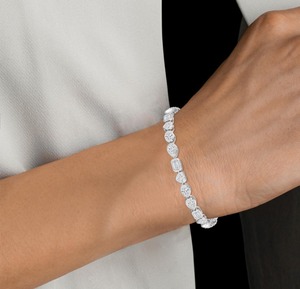 Pulsera de Diamantes Creados en Laboratorio con Corte Múltiple y Bisel de Oro Rosa de 9K Premium, 10.46 CTW - Product Image 3