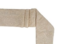 Tissu brodé en coton blanc tissé, motif floral Paisley en relief, élégant, pour rideaux et chemises, motif vigne 3D, vente chaude