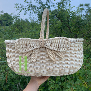 Bolsa de Playa de Verano, Cesta de Almacenamiento Tejida a Mano en Forma de Lazo con Tapa – Alta Calidad, Nuevo Diseño, Hecho en Vietnam - Product Image 4