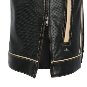 Men's <b>Leather</b> Motorcycle Vest Wholesale Custom Adults OEM ODM <b>Sleeveless</b> Biker <b>Jacket</b> Vintage Casual Outerwear - Product Image 3